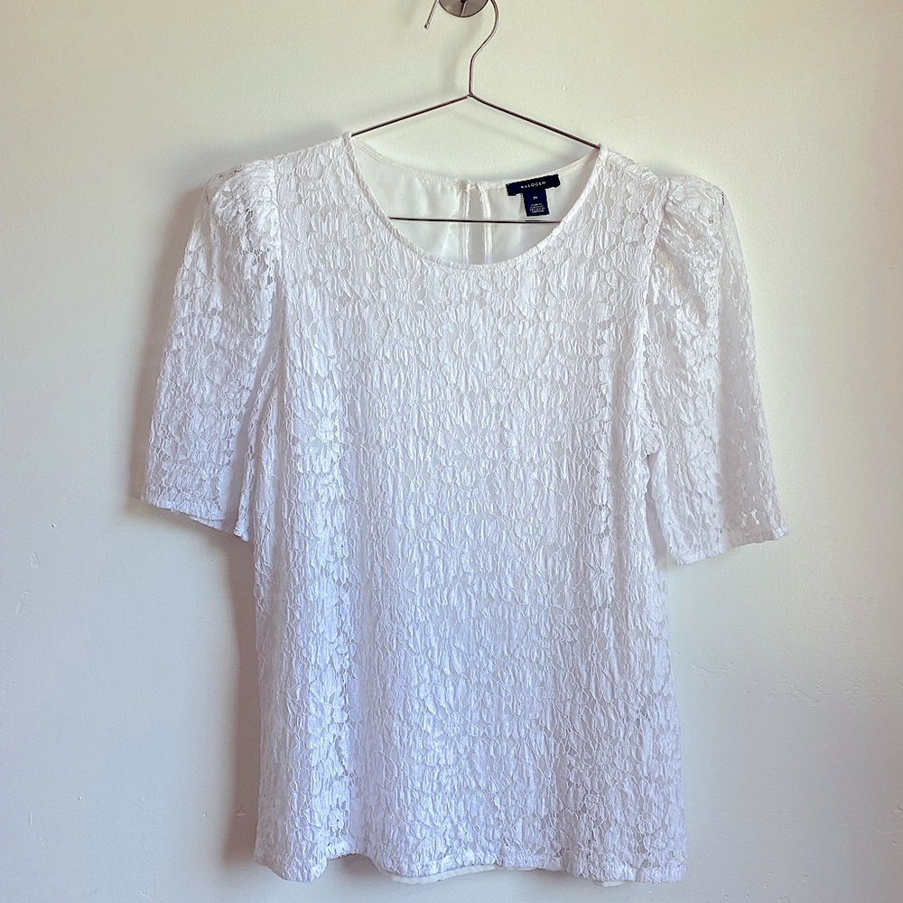 Halogen White Lace Top